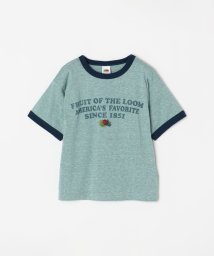 SHIPS any WOMEN(シップス　エニィ　ウィメン)/FRUIT OF THE LOOM：リンガーネック 半袖 Tシャツ<KIDS>/ライトブルー