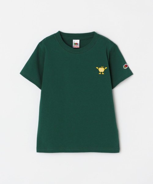 SHIPS any WOMEN(シップス　エニィ　ウィメン)/【SHIPS any別注】FRUIT OF THE LOOM: ロゴ 刺繍 クルーネック Tシャツ <KIDS>/グリーン