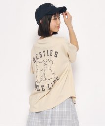 PINK-latte/【接触冷感機能付き】クマちゃんプリントTシャツ/506035743