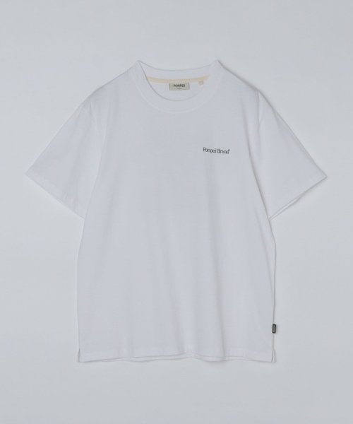 SHIPS MEN(シップス　メン)/POMPEII BRAND: BURGERS IN BED TEE/ホワイト