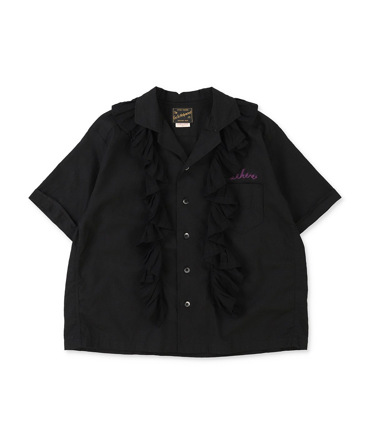 GO TO HOLLYWOOD フリル付きブラックトレーナー　セット ゴートゥーハリウッド GO TO HOLLYWOOD フリルコンビネーションシャ