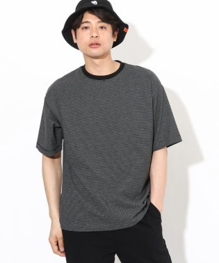 a.v.v (MEN)/【接触冷感】細ボーダーセミワイドシルエットTシャツ/505914516