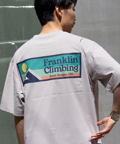 GLOSTER(GLOSTER)/【限定展開】【Franklin Climbing/フランクリンクライミング】バックプリント 半袖Tシャツ/グレイッシュベージュ