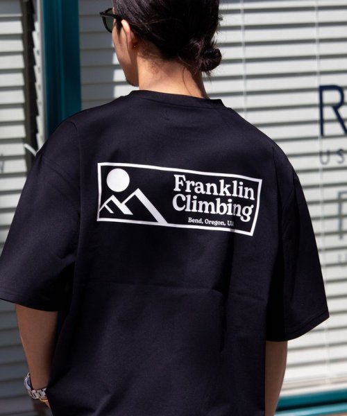 GLOSTER(GLOSTER)/【限定展開】【Franklin Climbing/フランクリンクライミング】グラフィック バックプリント 半袖Tシャツ/ブラック