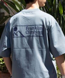 GLOSTER(GLOSTER)/【限定展開】【Franklin Climbing/フランクリンクライミング】グラフィック バックプリント 半袖Tシャツ/グレイッシュブルー