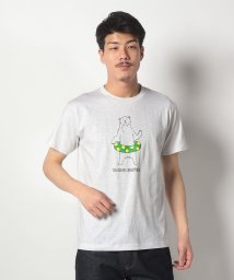  NOLLEY’S MEN(ノーリーズ　メン)/ditzy bear T－shirts/ライトグレー