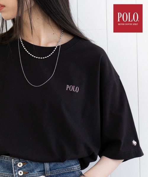 POLO BCS(ポロ　ビーシーエス)/◎SETUP7別注商品◎【POLO BCS / ポロ ビーシーエス】Mini POLO oversize print Tee Tシャツ 半袖 ビッグシルエット/ブラックその他2