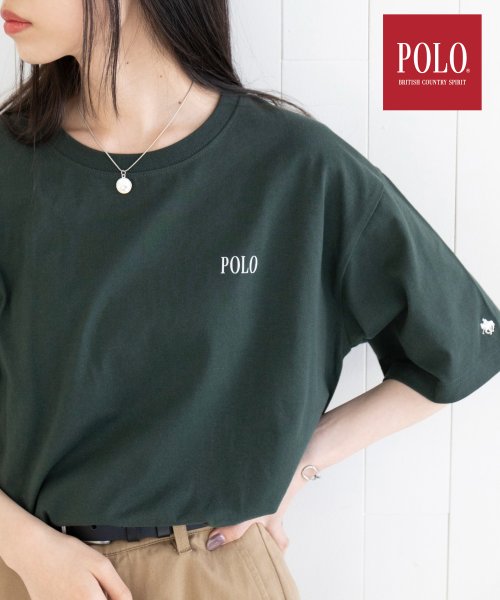 POLO BCS(ポロ　ビーシーエス)/◎SETUP7別注商品◎【POLO BCS / ポロ ビーシーエス】Mini POLO oversize print Tee Tシャツ 半袖 ビッグシルエット/グリーン