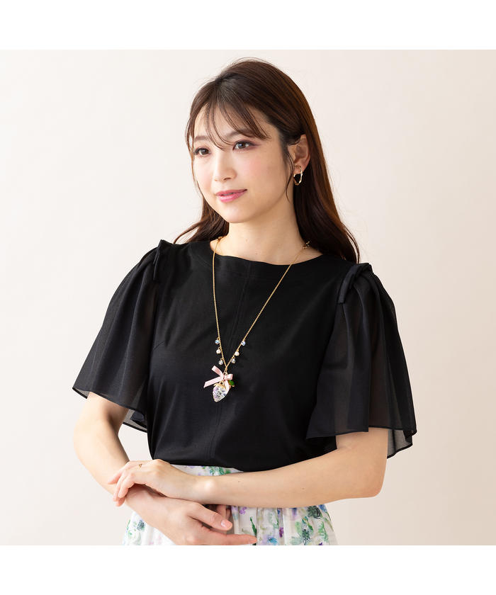 Rose Tiara 46 ゆったりカットソー チュニック オフショル Rose Tiara 46 ゆったりカットソー チュニック オフショル