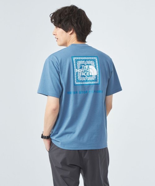 green label relaxing(グリーンレーベルリラクシング)/＜THE NORTH FACE＞ショートスリーブバンダナスクエアロゴティー Tシャツ/NAVY