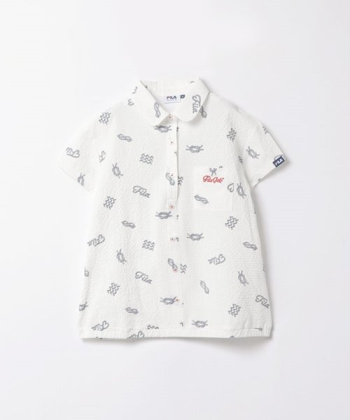 FILA GOLF(フィラゴルフ（レディース）)/【セットアップ対応商品】FILA GOLF 半袖シャツ/ホワイト