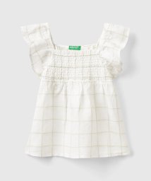 BENETTON (UNITED COLORS OF BENETTON GIRLS)/キッズリネンコットンフリル袖総柄ブラウストップス・シャツG/506031570