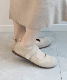 aimoha(aimoha（アイモハ）)/【shoes365】無地　ラウンドトゥバレエシューズ/オフホワイト