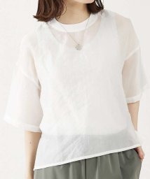 abahouse mavie(ａｂａｈｏｕｓｅ　ｍａｖｉｅ)/シアーTシャツ/ホワイト
