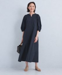 green label relaxing(グリーンレーベルリラクシング)/【WEB限定】ボリューム スリーブ ワンピース －ウォッシャブル・撥水・UVカット－/NAVY