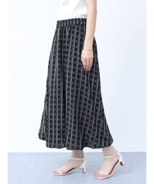 格子柄シアーバルーンスカート 