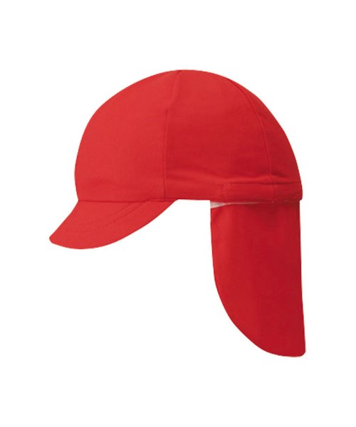 Footmark(フットマーク)/FOOTMARK フットマーク フラップ付き体操帽子 取り外しタイプ ぼうし 紫外線対策 熱中/レッド