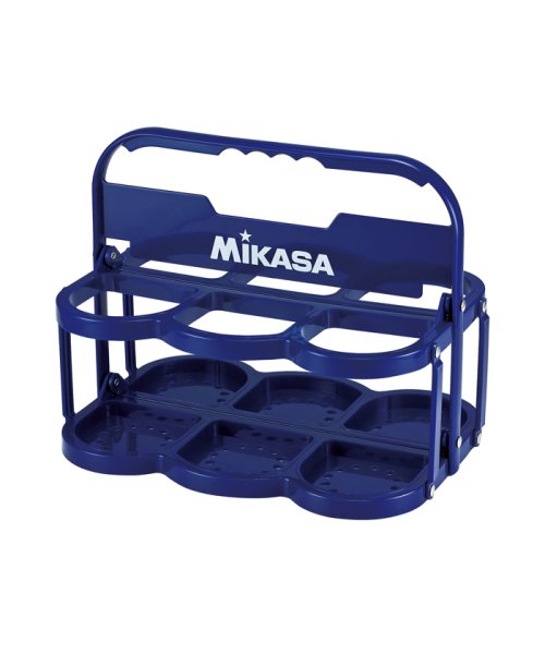 MIKASA(ミカサ)/ミカサ MIKASA ボトルキャリアー 6本入 ドリンクホルダー 折りたたみ式 スタンド キャ/ブルー
