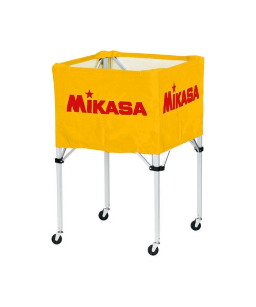 MIKASA(ミカサ)/ミカサ MIKASA ワンタッチ式ボールカゴ フレーム・幕体・キャリーケース3点セット  BC/イエロー