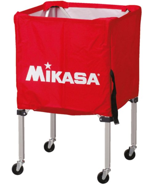MIKASA(ミカサ)/ミカサ MIKASA ワンタッチ式ボールカゴ3点セット フレーム・幕体・キャリーケース  BC/レッド