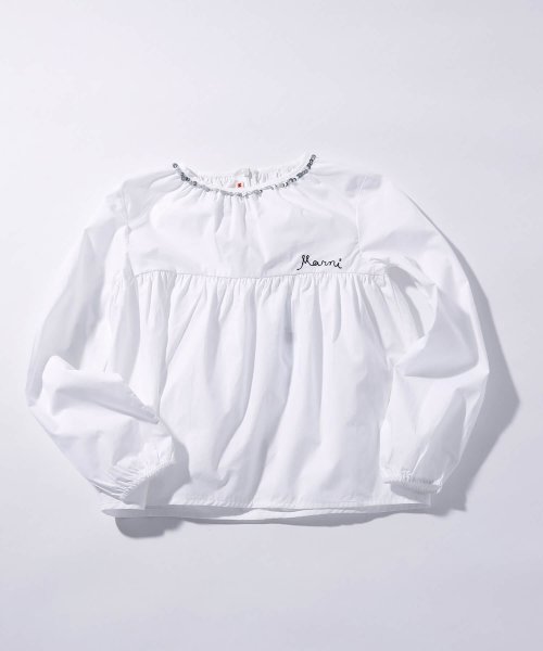 MARNI(MARNI)/MARNI(マルニ)Kids & Junior 長袖切り替えペプラムシャツ/ホワイト