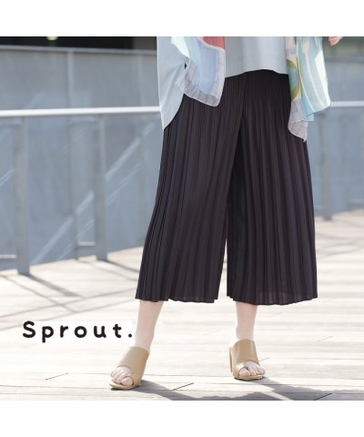 【Sprout.】プリーツ加工　オールゴムパンツ