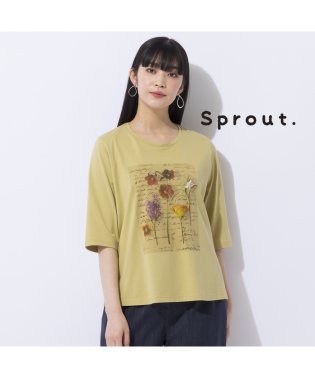 Liliane Burty/【Sprout.】フラワープリント　コットンTシャツ［同素材アイテム有］/506039348