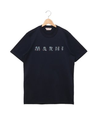 MARNI/マルニ シャツ ブラウス オーガニックコットン ロゴ ネイビー メンズ MARNI HUMU0198PQ USCW21 FLB99/506039468