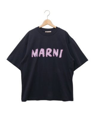 MARNI/マルニ Tシャツ カットソー クルーネック ロゴ ネイビー レディース MARNI THJET49EPH USCS11 L2B99/506039469