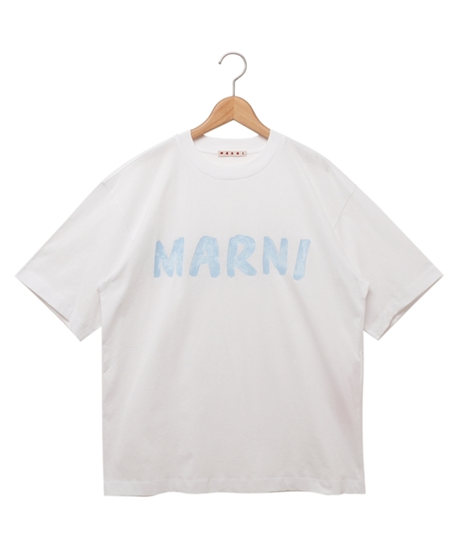 マルニ Tシャツ カットソー クルーネック ロゴ ホワイト レディース MARNI THJET49EPH USCS11 L4W01