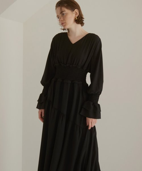 MIELI INVARIANT(ミエリ インヴァリアント)/San Marino Fleur Dress/ブラック