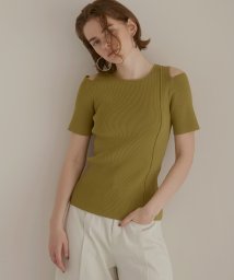 MIELI INVARIANT/Cut Open Panel Knit Tops/506039581
