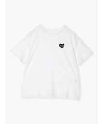 Ludic Park(ルディックパーク)/【接触冷感】ハートワッペン刺繍Tシャツ/白