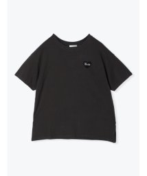 Ludic Park(ルディックパーク)/【接触冷感】ハートワッペン刺繍Tシャツ/濃グレー