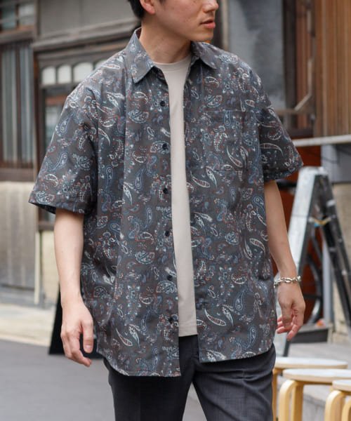 ITEMS URBANRESEARCH(アイテムズアーバンリサーチ（メンズ）)/『セットアップ対応』吸水速乾 ドットメッシュ 半袖シャツ/PAISLEY