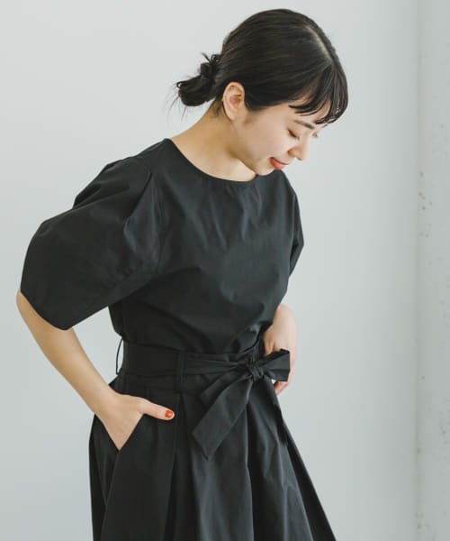 ITEMS URBANRESEARCH(アイテムズ アーバンリサーチ（レディース）)/『セットアップ対応』タックスリーブプルオーバー/BLK