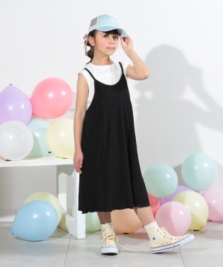 SHOO・LA・RUE(Kids) /【110－140cm/2点セット】カット楊柳キャミワンピース＋ノースリーブT/506040260