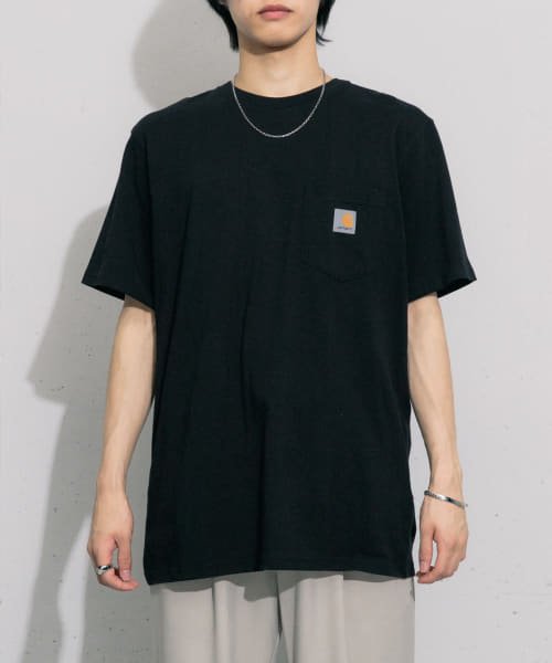 SENSE OF PLACE by URBAN RESEARCH(センスオブプレイス バイ アーバンリサーチ)/carhartt　SHORT－SLEEVE POCKET T－SHIRTS/BLACK