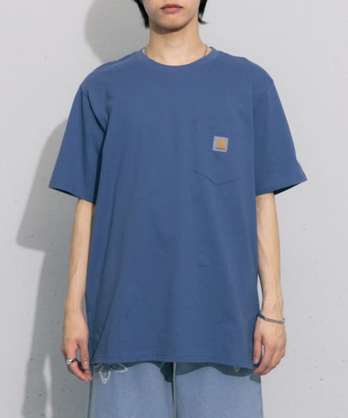 SENSE OF PLACE by URBAN RESEARCH(センスオブプレイス バイ アーバンリサーチ)/carhartt　SHORT－SLEEVE POCKET T－SHIRTS/BLUE