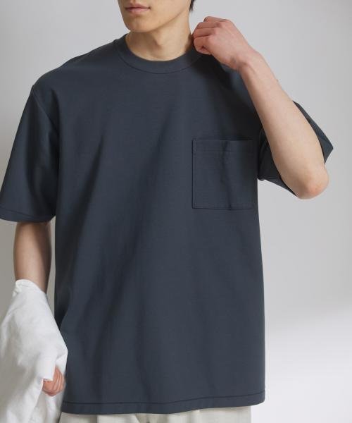 URBAN RESEARCH DOORS(アーバンリサーチドアーズ)/『Sサイズ/WEB限定』『イージーケア』ポンチポケットショートスリーブTシャツ/INKBLACK