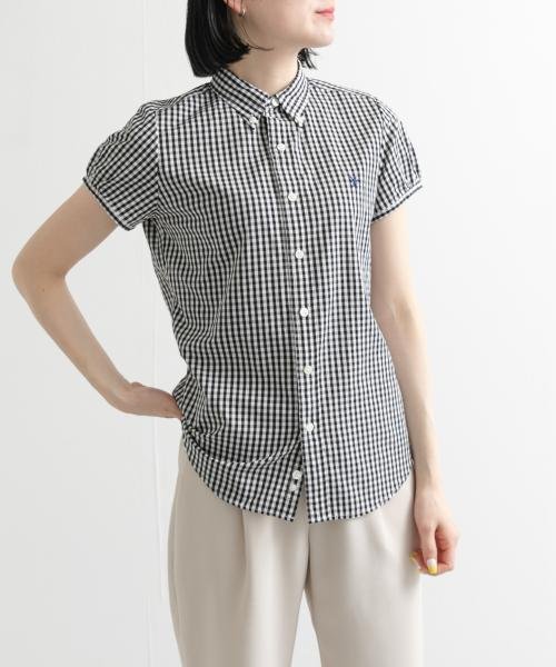 URBAN RESEARCH DOORS(アーバンリサーチドアーズ)/GYMPHLEX　FRENCH SLEEVE SHIRTS/BLKGINGHAM