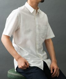 URBAN RESEARCH ROSSO(URBAN　RESEARCH　ROSSO（MEN）)/『XLサイズあり』リネンレギュラーカラー半袖シャツ/WHITE
