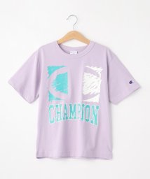 SHOO・LA・RUE(Kids) (シューラルーキッズ)/【Champion】ペイントロゴTシャツ/ラベンダー（080）