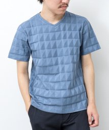 Stutostein/幾何学リンクスVネックTシャツ/506040526
