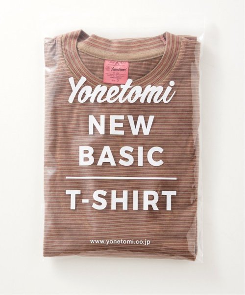 JOURNAL STANDARD relume Men's(ジャーナルスタンダード　レリューム　メンズ)/【米富繊維 / Yonetomi】別注 ガーメントダイ BORDER Tシャツ/キャメルA