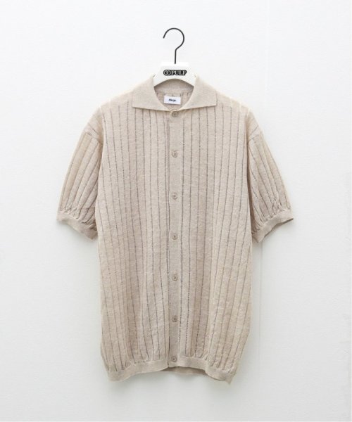 PULP(パルプ)/【ALLEGE / アレッジ】LINEN SS KNIT SHIRT/ベージュ