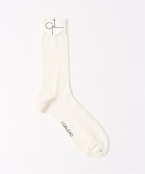 EDIFICE(エディフィス)/【CONLEAD / コンリード】Silk Solid Socks/ホワイト