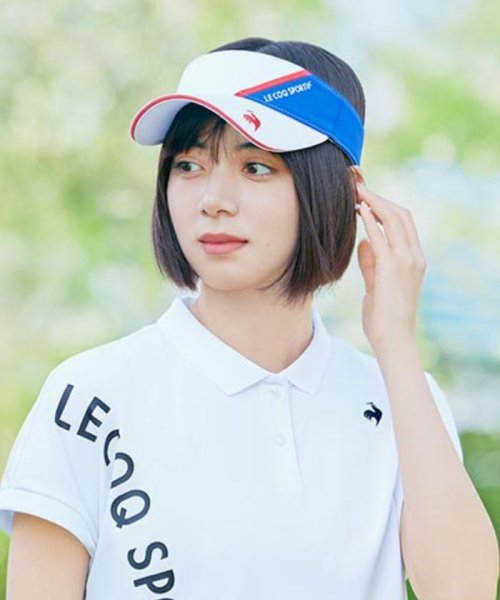 le coq sportif GOLF (ルコックスポルティフ（ゴルフ）)/シーズンモチーフ切り替えサンバイザー（池田エライザ着用）/ホワイト