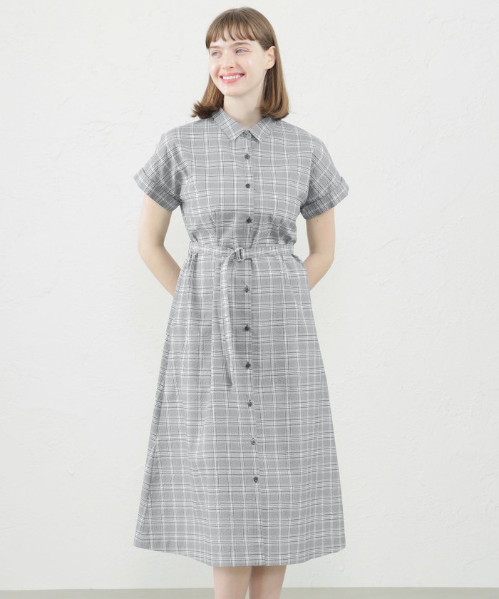タータンチェックサッカーワンピース(506014023)｜阪急百貨店