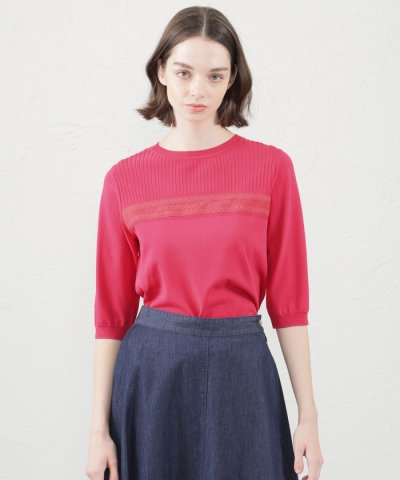 ロゴレースニットプルオーバー